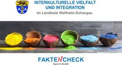 FAKTEN CHECK - INTERKULTURELLE VIELFALT UND INTEGRATION im Landkreis Weilheim-Schongau