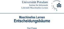 Entscheidungsb&auml;ume Maschinelles Lernen - Universit&auml;t Potsdam - Universit&auml;t Potsdam