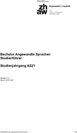 Bachelor Angewandte Sprachen Studienführer Studienjahrgang AS21 - Version 1.0 Stand: 30.07.2021 - ZHAW