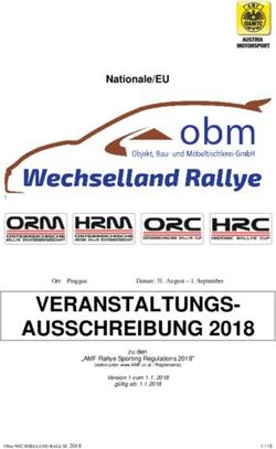 VERANSTALTUNGS-AUSSCHREIBUNG 2018 - Wechselland Rallye
