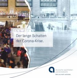 Der lange Schatten der Corona-Krise - apoBank