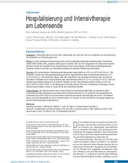 Hospitalisierung und Intensivtherapie am Lebensende