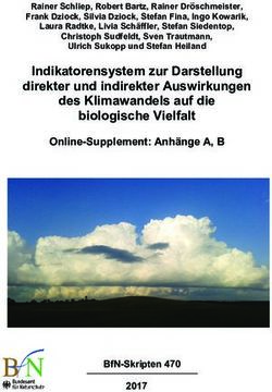 Indikatorensystem zur Darstellung direkter und indirekter Auswirkungen des Klimawandels auf die biologische Vielfalt - Bundesamt für Naturschutz