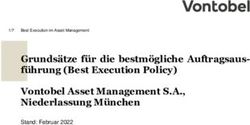 Grunds&auml;tze f&uuml;r die bestm&ouml;gliche Auftragsaus-f&uuml;hrung (Best Execution Policy) Vontobel Asset Management S.A., Niederlassung M&uuml;nchen