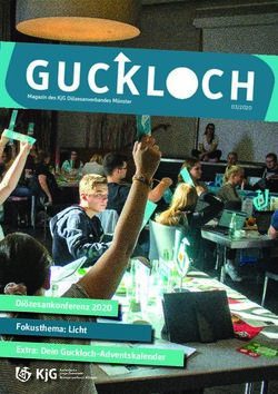 DI&Ouml;ZESANKONFERENZ 2020 FOKUSTHEMA: LICHT EXTRA: DEIN GUCKLOCH-ADVENTSKALENDER 03/2020 - KJG DI&Ouml;ZESANVERBAND M&Uuml;NSTER