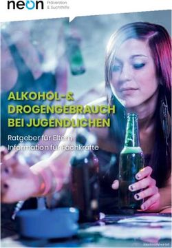 Alkohol-& DrogengebrAuch bei jugenDlichen - Ratgeber f&uuml;r Eltern Information f&uuml;r Fachkr&auml;fte - NEON Rosenheim