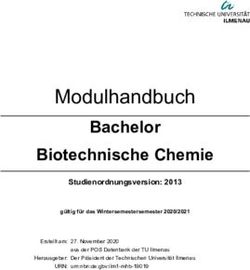 Modulhandbuch Bachelor Biotechnische Chemie