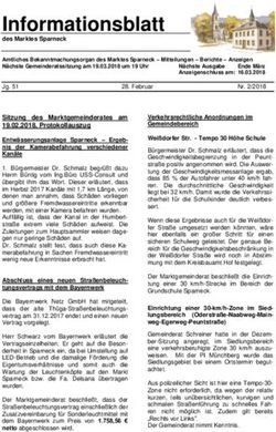 Informationsblatt - Markt Sparneck