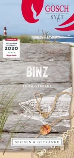 BINZ TO GO-VERKAUF - SPEISEN & GETR&Auml;NKE - GOSCH Sylt