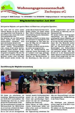 Mitgliederinformation Juni 2021 - WG Zschopau eG