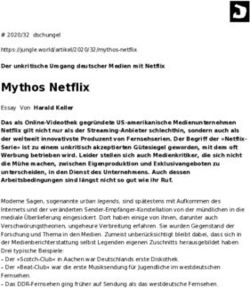Mythos Netflix Der unkritische Umgang deutscher Medien mit Netflix - Jungle World