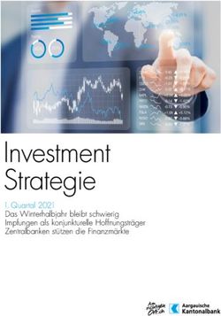 Investment Strategie 1. Quartal 2021 Das Winterhalbjahr bleibt schwierig Impfungen als konjunkturelle Hoffnungsträger Zentralbanken stützen die ...