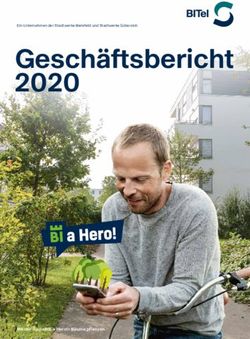 Gesch&auml;ftsbericht 2020 - Ein Unternehmen der Stadtwerke Bielefeld und Stadtwerke G&uuml;tersloh - BITel