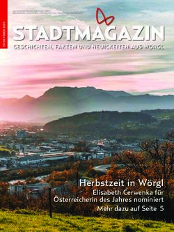 Herbstzeit in Wörgl Elisabeth Cerwenka für Österreicherin des Jahres nominiert Mehr dazu auf Seite 5 - Stadt Wörgl