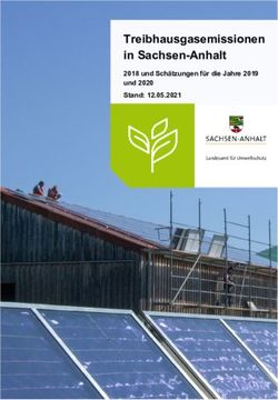 Treibhausgasemissionen in Sachsen-Anhalt - 2018 und Schätzungen für die Jahre 2019 und 2020 Stand: 12.05.2021
