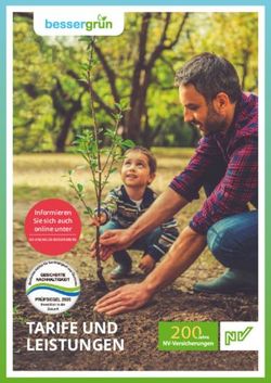 Tarife und LeisTungen - Informieren Sie sich auch online unter - NV-Versicherungen
