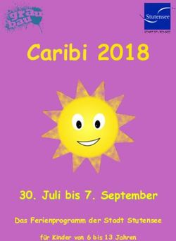 Caribi 2018 - Juli bis 7. September Das Ferienprogramm der Stadt Stutensee - Stadt Stutensee Ferienprogramm