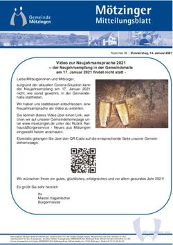 Video zur Neujahrsansprache 2021 - der Neujahrsempfang in der Gemeindehalle am 17. Januar 2021 findet nicht statt - Mötzingen