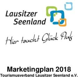 Marketingplan 2018 Tourismusverband Lausitzer Seenland e.V - Tourismusnetzwerk ...