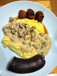 Herbstliche mit Pilzen in Rahm - Autumn Polenta with Mushrooms in Cream Sauce - Pane ...