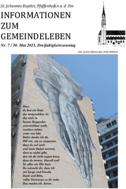 INFORMATIONEN ZUM GEMEINDELEBEN - St. Johannes Baptist, Pfaffenhofen a. d. Ilm - Pfarrei Pfaffenhofen