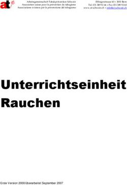 Unterrichtseinheit Rauchen