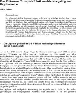 Das Ph&auml;nomen Trump als Effekt von Microtargeting und Psychometrie