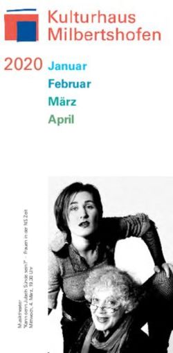 2020 Januar Februar M&auml;rz April - Kulturhaus Milbertshofen