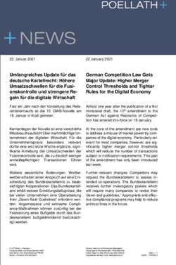 Umfangreiches Update f&uuml;r das deutsche Kartellrecht: H&ouml;here Umsatzschwellen f&uuml;r die Fusi-onskontrolle und strengere Re- geln f&uuml;r die digitale ...