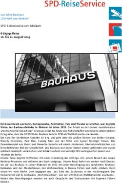 100 Jahre Bauhaus "Die Welt neu denken" SPD-Exklusivreise zum Jubiläum 6-tägige Reise 16. bis 21. August 2019