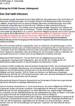 Das Ziel heißt Inklusion - Beitrag für DOSB-Presse, Hintergrund