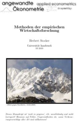 Methoden der empirischen Wirtschaftsforschung - Herbert Stocker - Universit&auml;t Innsbruck