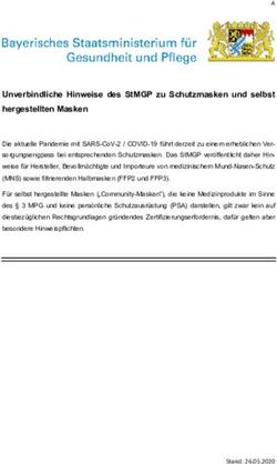 UNVERBINDLICHE HINWEISE DES STMGP ZU SCHUTZMASKEN UND SELBST HERGESTELLTEN MASKEN
