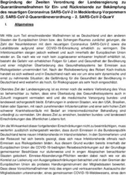 Begr&uuml;ndung der Zweiten Verordnung der Landesregierung zu Quarant&auml;nema&szlig;nahmen f&uuml;r Ein- und R&uuml;ckreisende zur Bek&auml;mpfung des neuartigen Coronavirus ...
