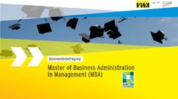 Master of Business Administration in Management (MBA) - Absolventenbefragung Absolventenbefragung