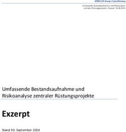Exzerpt Umfassende Bestandsaufnahme und Risikoanalyse zentraler R&uuml;stungsprojekte - Stand 30. September 2014 - Augen geradeaus
