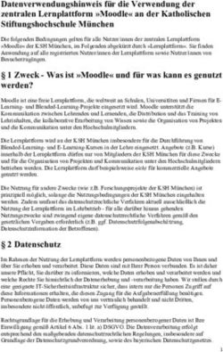 Datenverwendungshinweis f&uuml;r die Verwendung der zentralen Lernplattform "Moodle" an der Katholischen Stiftungshochschule M&uuml;nchen