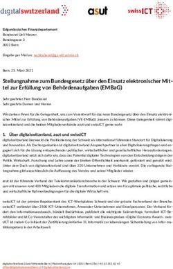 STELLUNGNAHME ZUM BUNDESGESETZ &Uuml;BER DEN EINSATZ ELEKTRONISCHER MIT- TEL ZUR ERF&Uuml;LLUNG VON BEH&Ouml;RDENAUFGABEN (EMBAG) - SWISSICT