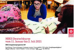 HEKS Deutschkurse vom 11. Januar bis 2. Juli 2021