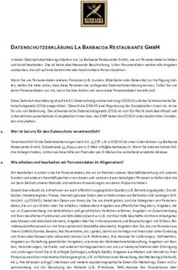 DATENSCHUTZERKL&Auml;RUNG LA BARBACOA RESTAURANTE GMBH