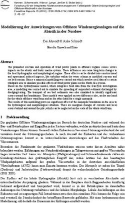 Modellierung der Auswirkungen von Offshore Windenergieanlagen auf die Abiotik in der Nordsee