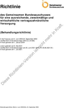 Richtlinie des Gemeinsamen Bundesauschusses f&uuml;r eine ausreichende, zweckm&auml;&szlig;ige und wirtschaftliche vertragszahn&auml;rztliche Versorgung ...