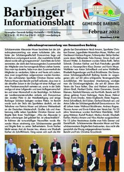 Barbinger Informationsblatt - Gemeinde Barbing