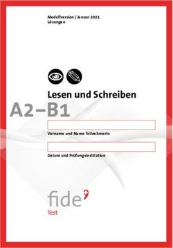 Lesen und Schreiben - Modellversion | Januar 2021 L&ouml;sungen - Vorname und Name TeilnehmerIn Datum und Pr&uuml;fungsinstitution - HEKS