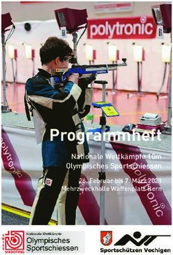 Programmheft Nationale Wettk&auml;mpfe 10m Olympisches Sportschiessen - Februar bis 7. M&auml;rz 2021 Mehrzweckhalle Waffenplatz Bern - Schweizer ...