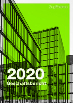 20 20 Geschäftsbericht - Zug Estates