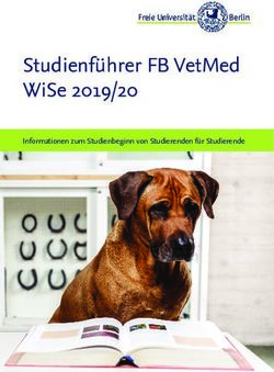 STUDIENF&Uuml;HRER FB VETMED WISE 2019/20 - INFORMATIONEN ZUM STUDIENBEGINN VON STUDIERENDEN F&Uuml;R STUDIERENDE - FREIE ...