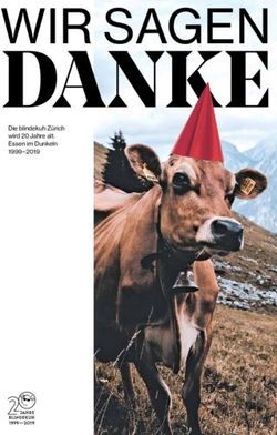 WIR SAGEN Die blindekuh Z&uuml;rich wird 20 Jahre alt. Essen im Dunkeln 1999-2019