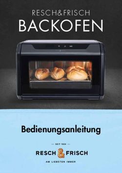 BACKOFEN Bedienungsanleitung RESCH & FRISCH Resch und Frisch