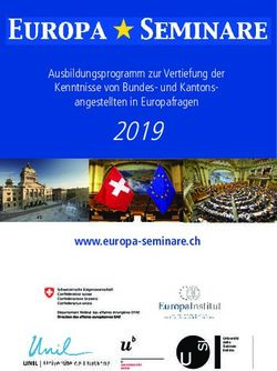2019 www.europa-seminare.ch - Ausbildungsprogramm zur Vertiefung der Kenntnisse von Bundes- und Kantons